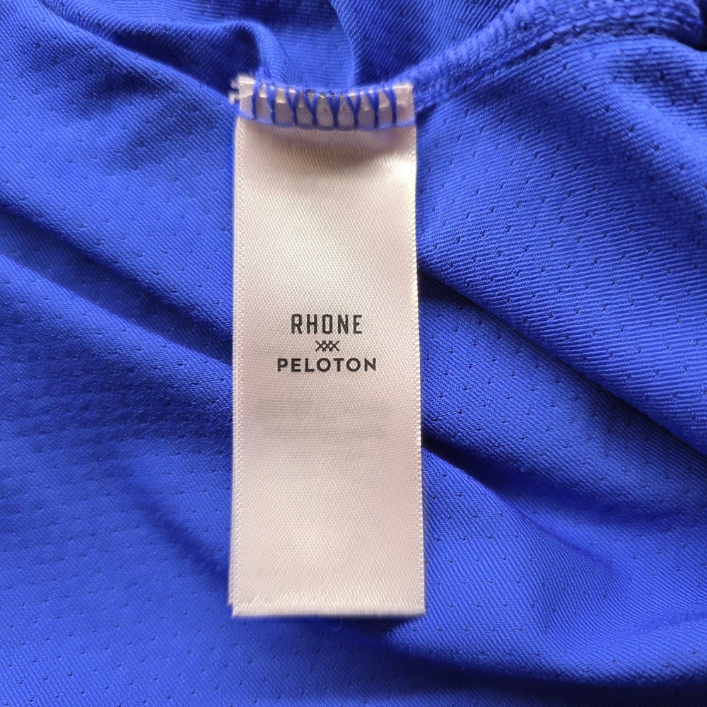 Peloton Mens Quarter Zip Pullover Blue Black Long Sleeve Athletic Top XL - Picture 8 of 12